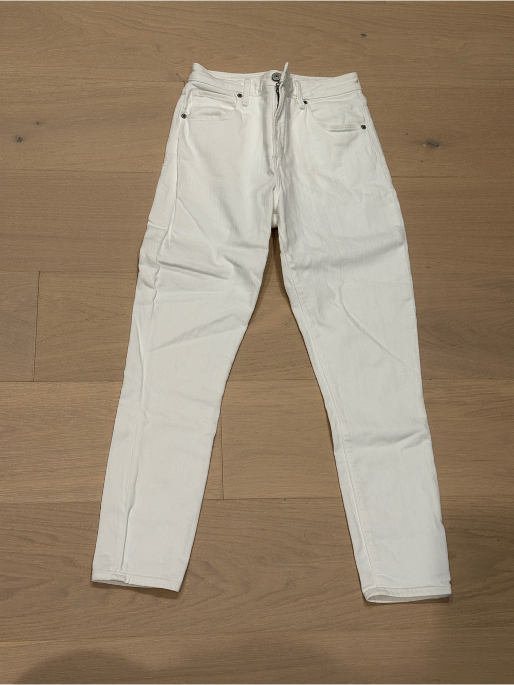 Abercrombie & Fitch White Slim Straight Jeans